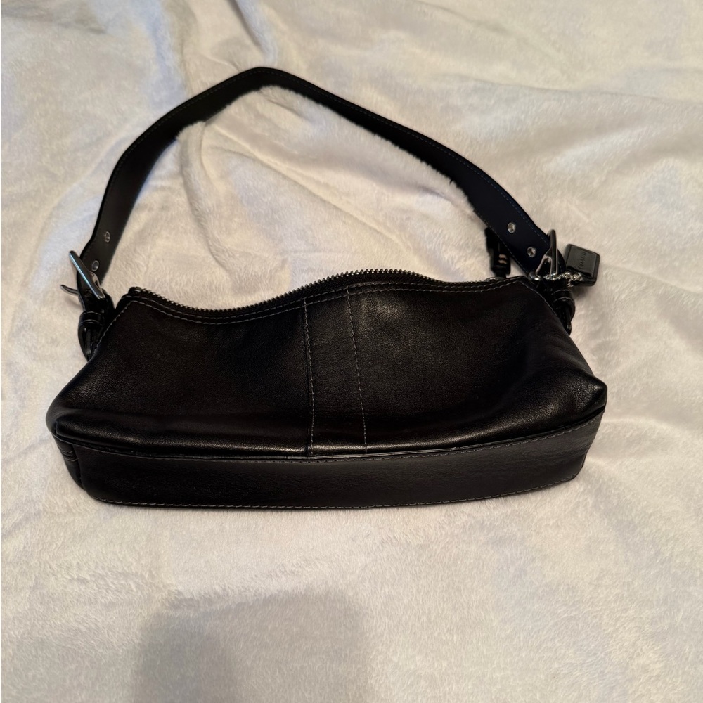 Coach Black Leather Shoulder Bag